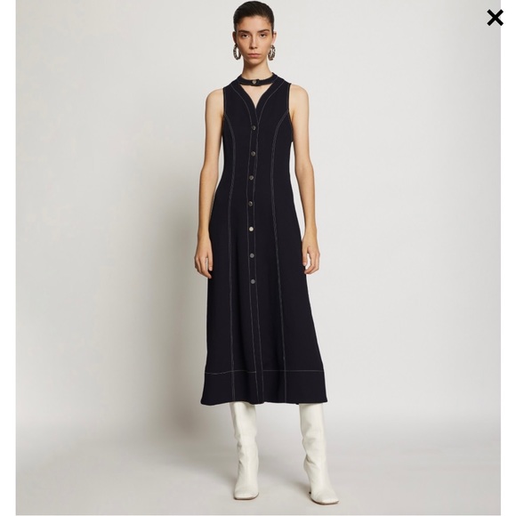 Proenza Schouler Dresses & Skirts - PROENZA SCHOULER Rumpled Pique Button Front Dress